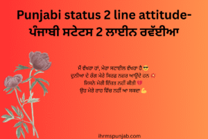 Punjabi status 2 line attitude-ਪੰਜਾਬੀ ਸਟੇਟਸ 2 ਲਾਈਨ ਰਵੱਈਆ