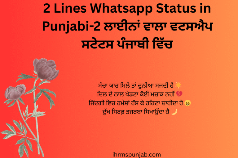 2 Lines Whatsapp Status in Punjabi-2 ਲਾਈਨਾਂ ਵਾਲਾ ਵਟਸਐਪ ਸਟੇਟਸ ਪੰਜਾਬੀ ਵਿੱਚ
