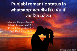 Punjabi romantic status in whatsapp-ਵਟਸਐਪ ਵਿੱਚ ਪੰਜਾਬੀ ਰੋਮਾਂਟਿਕ ਸਟੇਟਸ