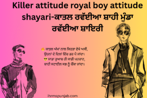Killer attitude royal boy attitude shayari-ਕਾਤਲ ਰਵੱਈਆ ਸ਼ਾਹੀ ਮੁੰਡਾ ਰਵੱਈਆ ਸ਼ਾਇਰੀ