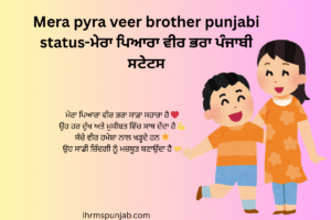 Mera pyra veer brother punjabi status-ਮੇਰਾ ਪਿਆਰਾ ਵੀਰ ਭਰਾ ਪੰਜਾਬੀ ਸਟੇਟਸ