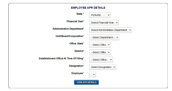 HRMS Punjab में Annual Property Return